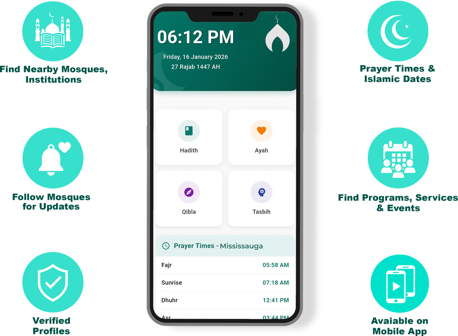 Muslim community gathering